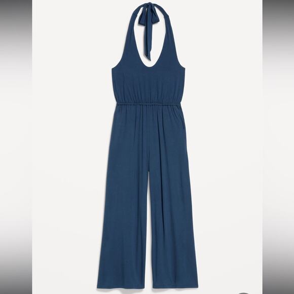 Old Navy tidewater Waist-Defined Halter Jumpsuit - Picture 3 of 13